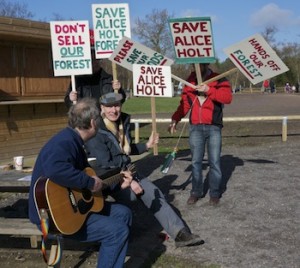 Protesters at Alice Holt Save our Forests Protest